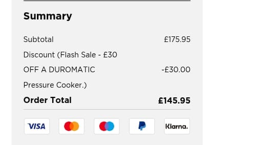Screenshot of the Kuhn Rikon discount code working