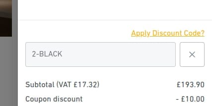 Screenshot of the Lampandlight discount code working