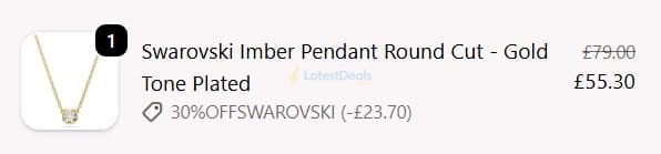 Screenshot of the Niche Jewellery discount code working