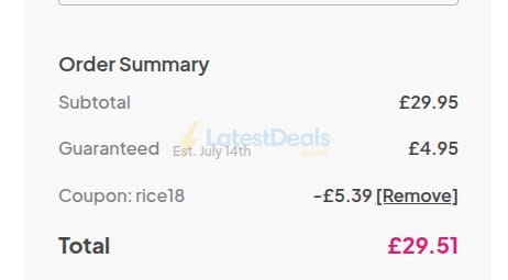 Screenshot of the Pulse & Cocktails discount code working
