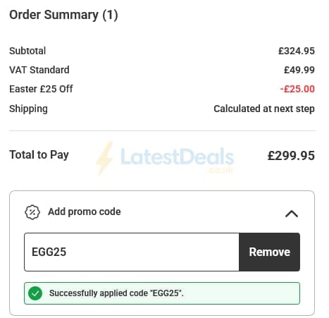 Screenshot of the Skatehut discount code working