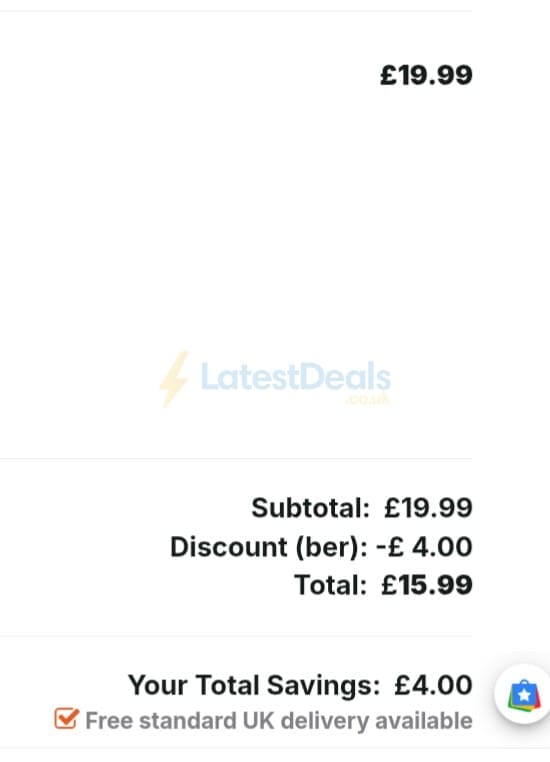 Screenshot of the Solar Centre discount code working