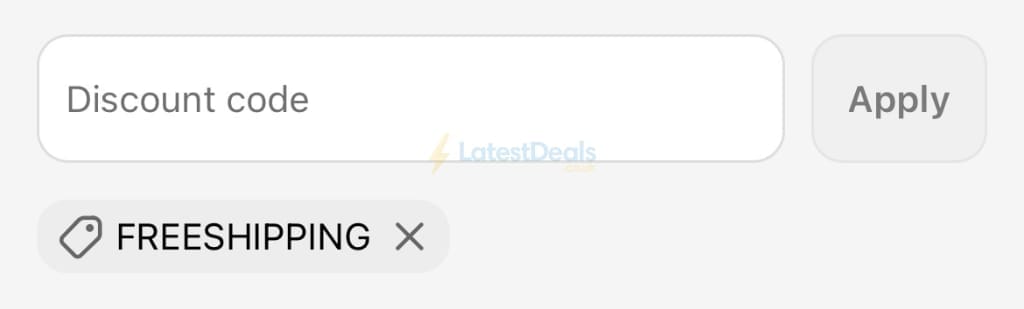 Screenshot of the Bathroom Deco discount code working