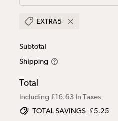 Screenshot of the Omorovicza discount code working