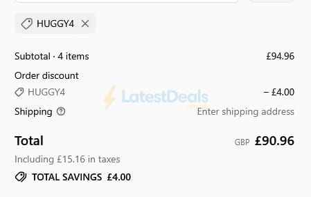 Screenshot of the Warmies discount code working