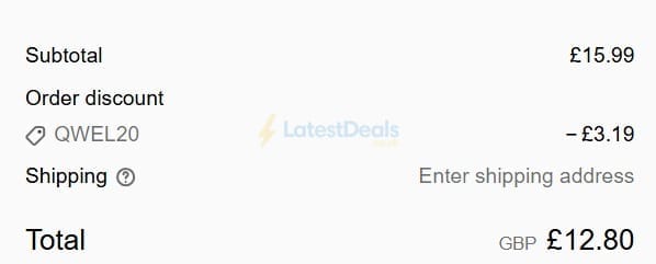 Screenshot of the Wellgard discount code working
