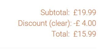 Screenshot of the Solar Centre discount code working