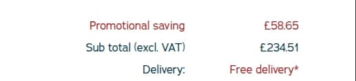 Screenshot of the Mitre Linen discount code working