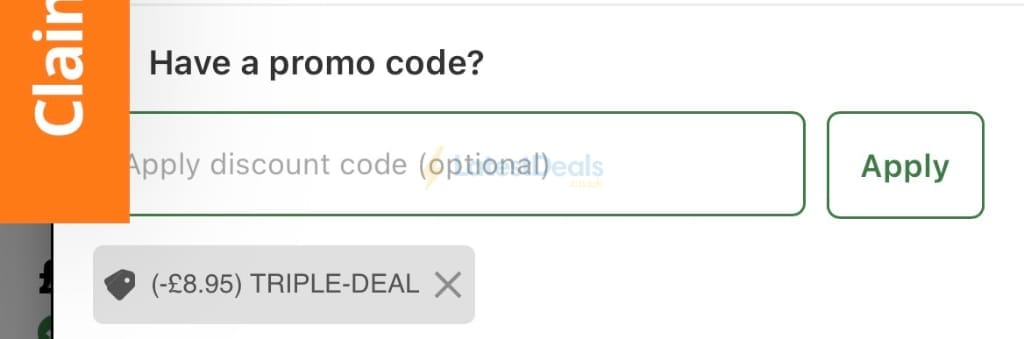 Screenshot of the WeightWorld discount code working