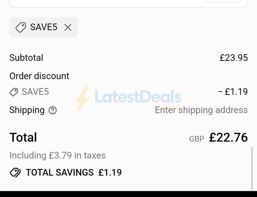 Screenshot of the Beerhunter discount code working