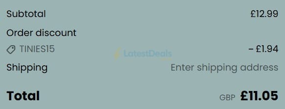 Screenshot of the Souzu discount code working
