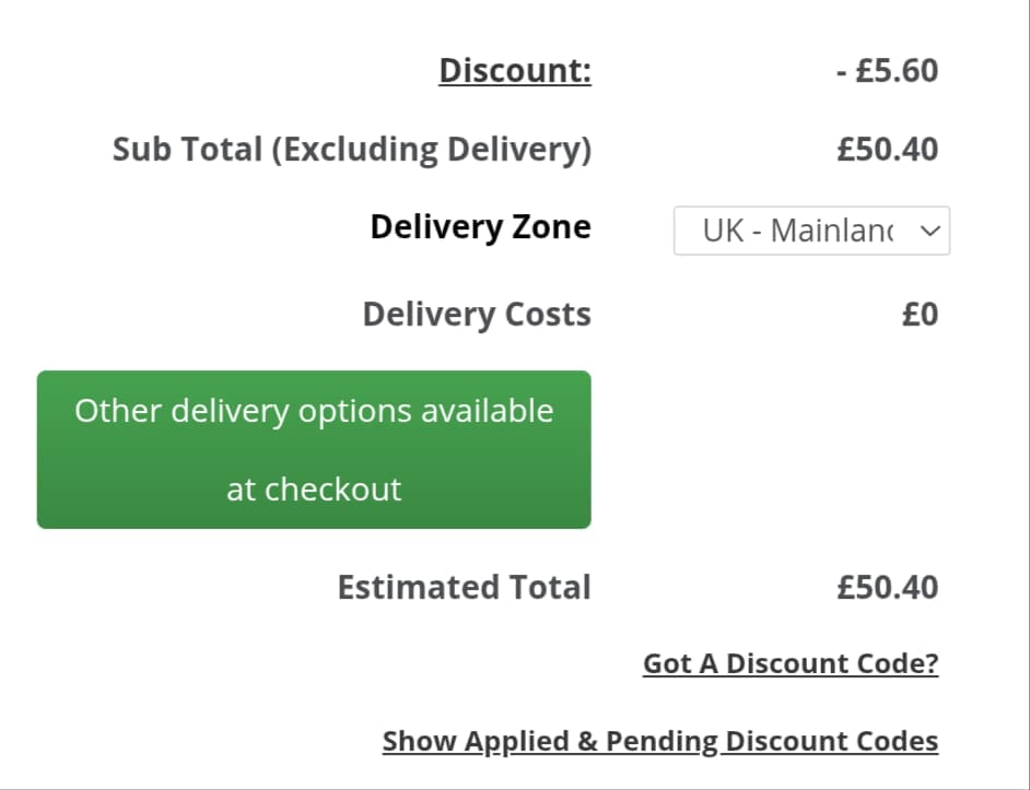 Screenshot of the I Want Wallpaper discount code working