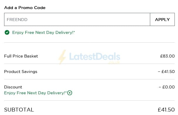 Screenshot of the Perricone MD discount code working