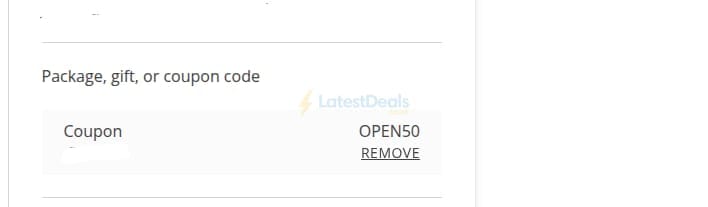 Screenshot of the Scottsdale Golf discount code working