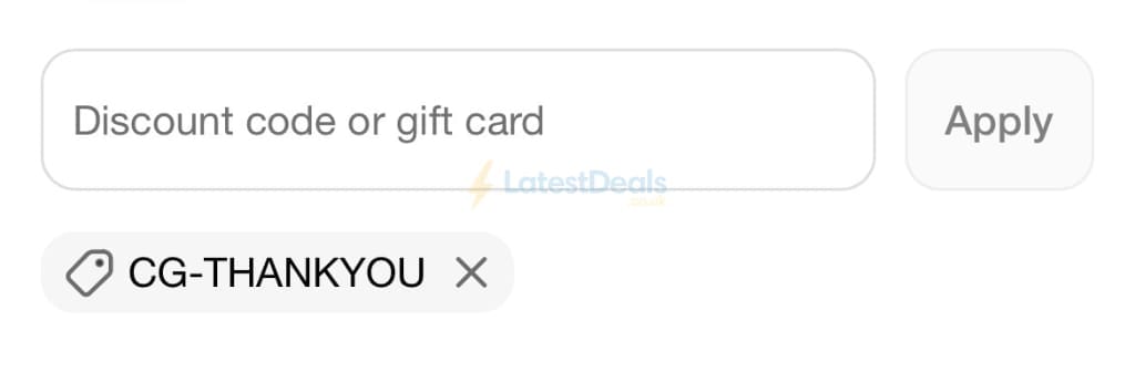 Screenshot of the Biomel discount code working