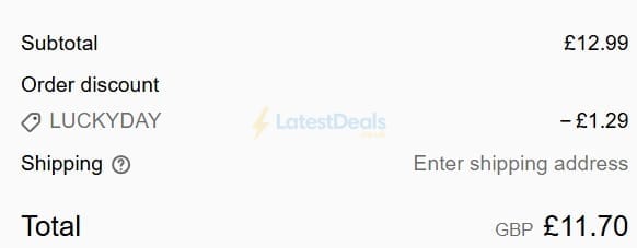 Screenshot of the Vieve discount code working
