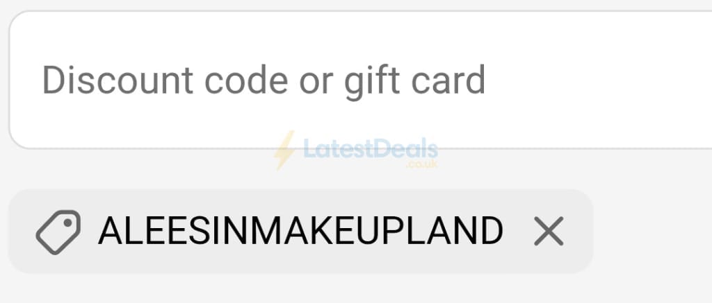 Screenshot of the P. Louise discount code working