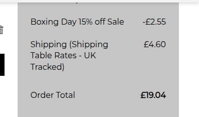 Screenshot of the Cherryred discount code working