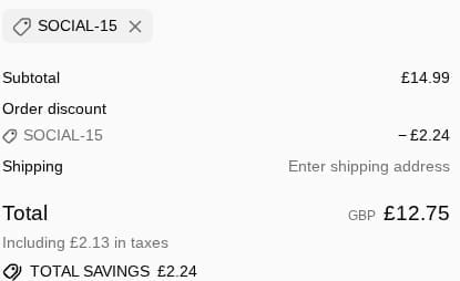 Screenshot of the Together Health discount code working