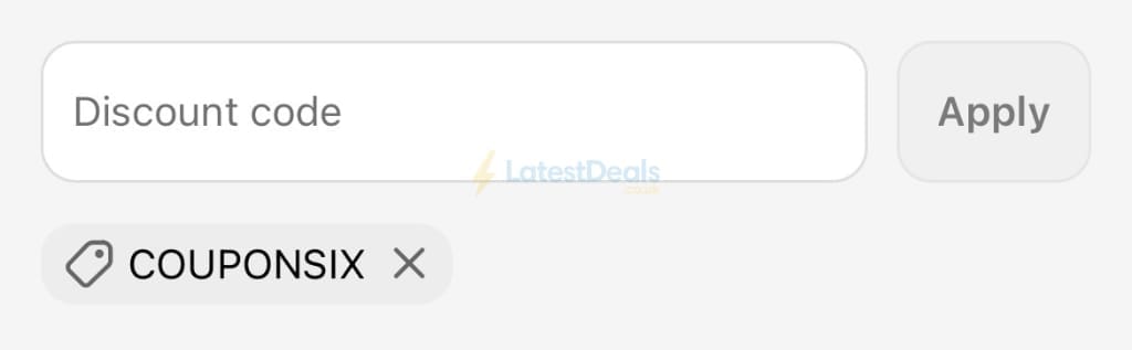 Screenshot of the Garden Sanctuary discount code working