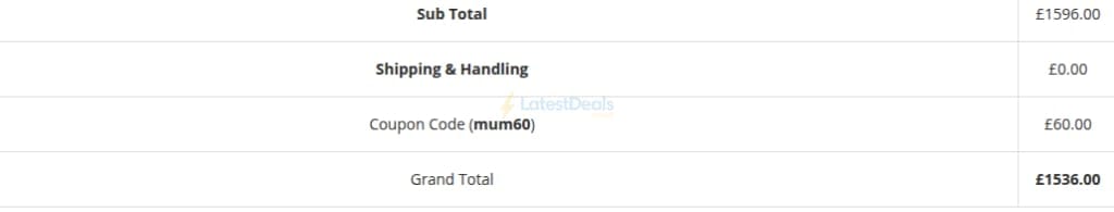 Screenshot of the SLRHut discount code working