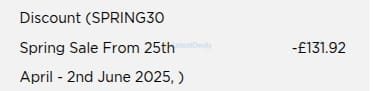 Screenshot of the Kuhn Rikon discount code working