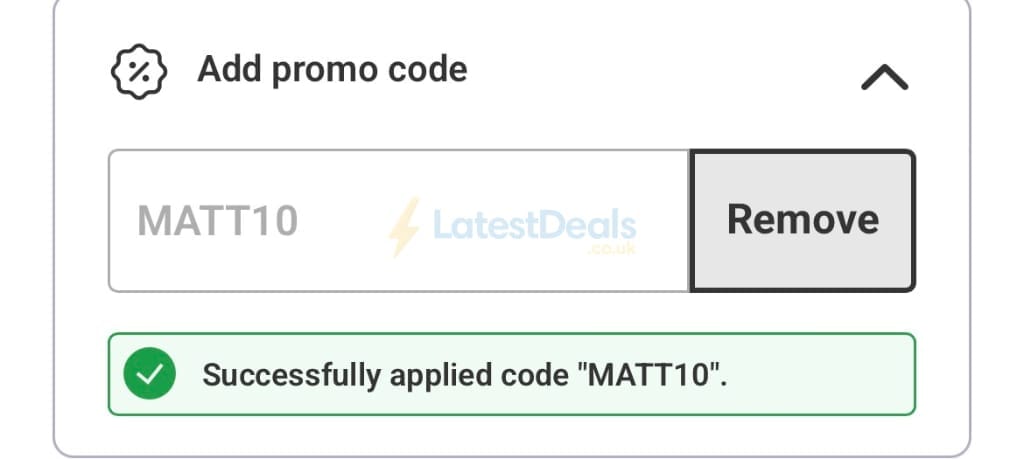 Screenshot of the Skatehut discount code working