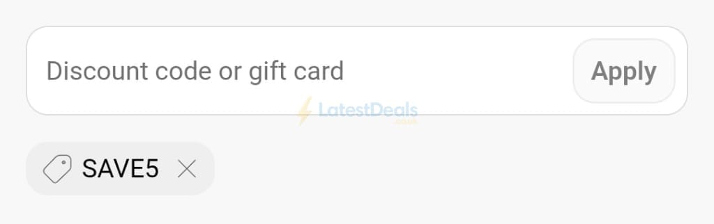 Screenshot of the Hogies Online discount code working
