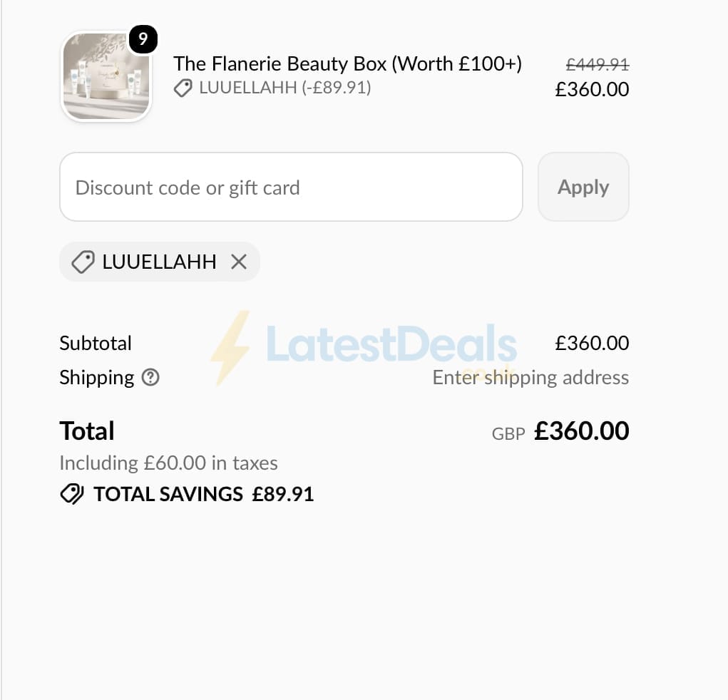 Screenshot of the Cohorted discount code working