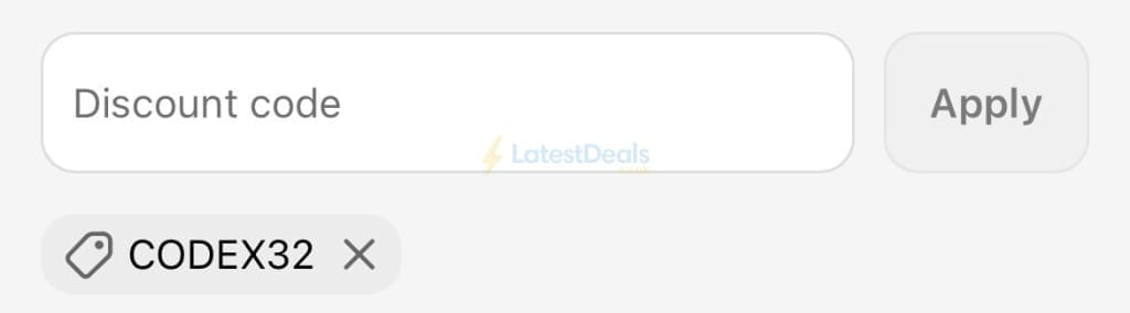 Screenshot of the Bathroom Deco discount code working