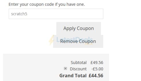 Screenshot of the The Knitting Network discount code working