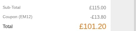 Screenshot of the Maxpeedingrods discount code working