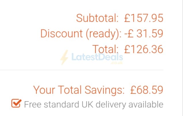 Screenshot of the Solar Centre discount code working