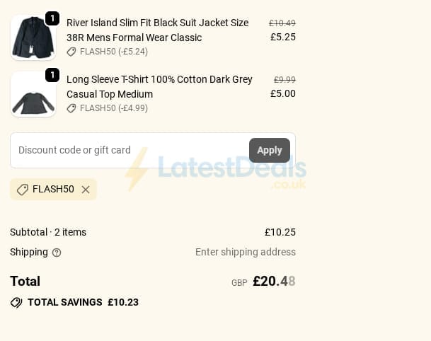 Screenshot of the Newlife the Charity discount code working