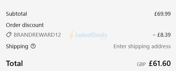 Screenshot of the Luff Sleep discount code working