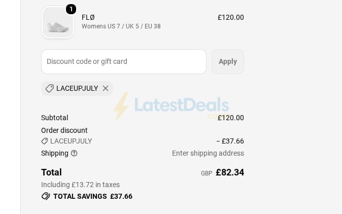 Screenshot of the LOCI discount code working