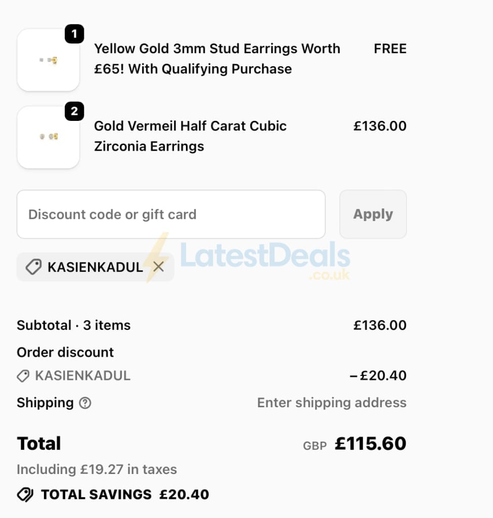 Screenshot of the Jools by Jenny Brown discount code working