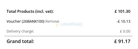 Screenshot of the GreatArt discount code working