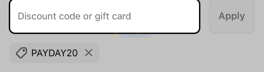 Screenshot of the Lamoda discount code working