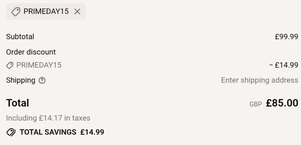 Screenshot of the Wide Fit Shoes discount code working