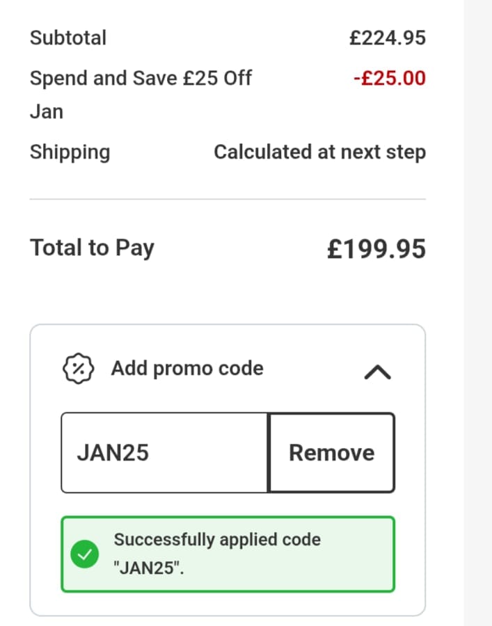 Screenshot of the Skatehut discount code working