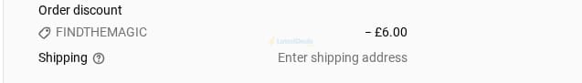 Screenshot of the Tillyanna discount code working