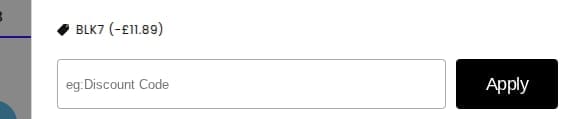 Screenshot of the Ur discount code working