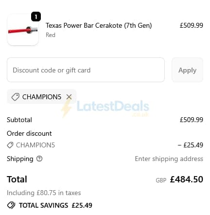 Screenshot of the Strength Shop discount code working
