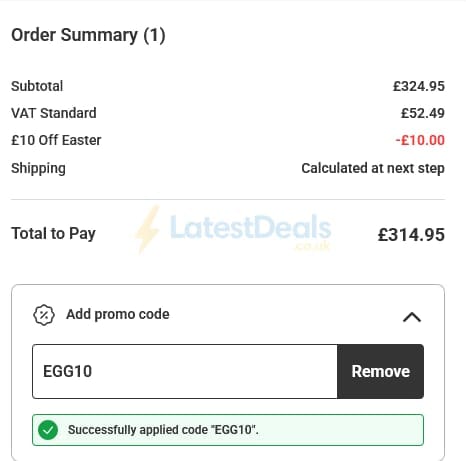 Screenshot of the Skatehut discount code working