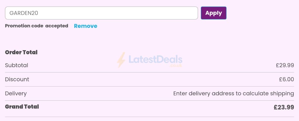 Screenshot of the Happy Puzzle discount code working