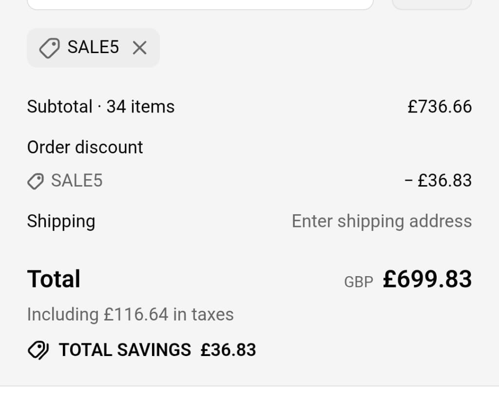 Screenshot of the GrassWarehouse discount code working