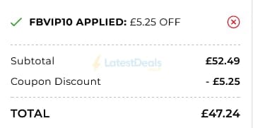 Screenshot of the TJC discount code working