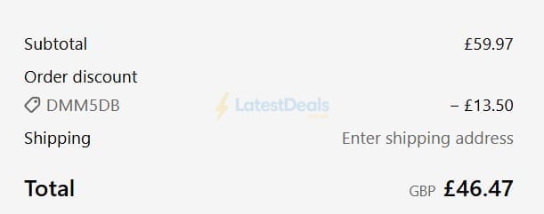 Screenshot of the SimplySupplements discount code working