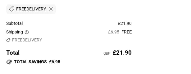Screenshot of the The Calzone Kitchen discount code working